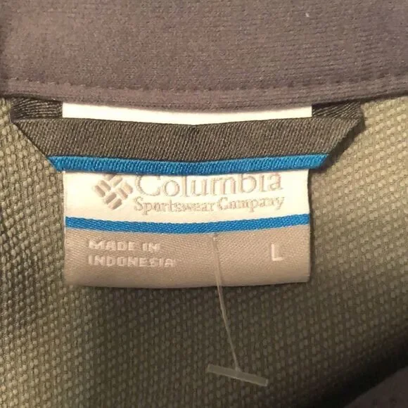 Columbia L Camo Green Sage Combo Full Zip Jacket - Picture 7 of 12